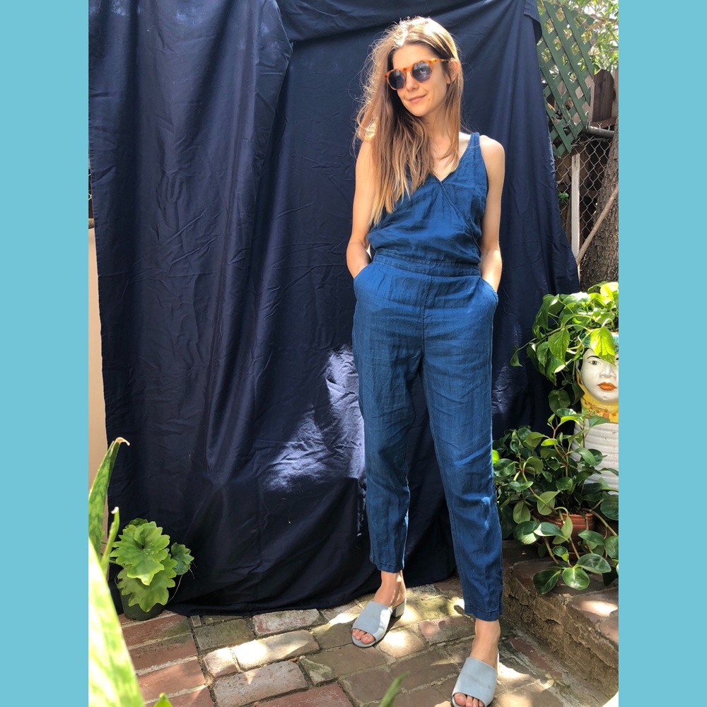 Madewell Linen V-neck Jumpsuit